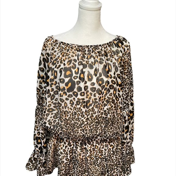 Ashley Stewart Tops - Ashley Stewart Leopard Print Blouse, Polyester, Size 14/16